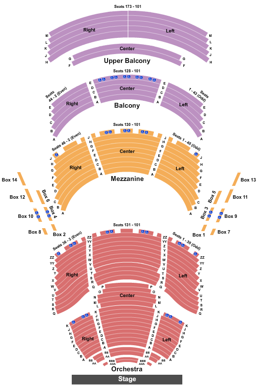 Dr. Phillips Center - Walt Disney Theater seating chart