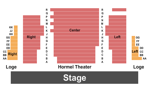 Hormel Theatre at Phoenix Theatre seating chart