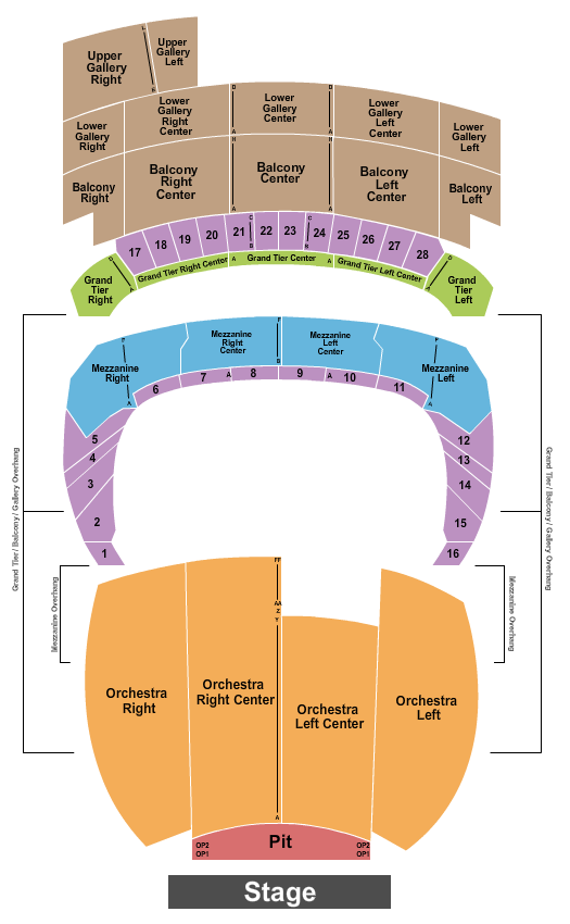 Orpheum Theatre - Memphis seating chart
